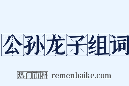 公孙龙子组词是什么意思的图片
